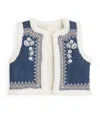 Louise Misha Denim Reversible Librana Waistcoat In Blue