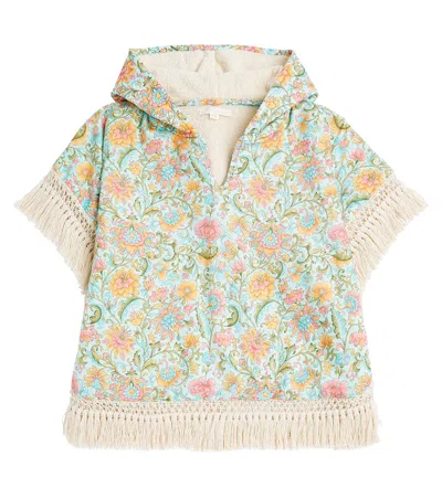 Louise Misha Kids' Floral Cotton Cape In Multi