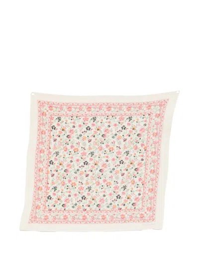 Louise Misha Kids' Floral-print Scarf In Pink