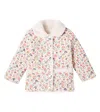 Louise Misha Floral Quilted Cotton Coat In Multi