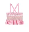 Louise Misha Embroidered Cotton Seersucker Top In Multicoloured