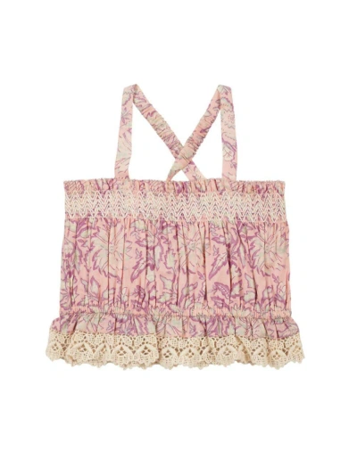 Louise Misha Kids' Florentine Camisole In Pink Daisy Garden