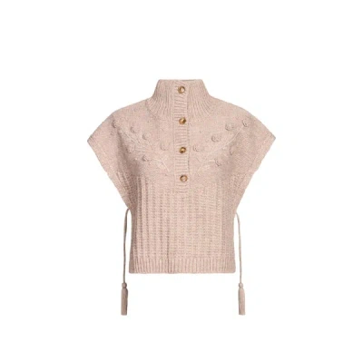 Louise Misha Gilet Sans Manches En Maille In Pink