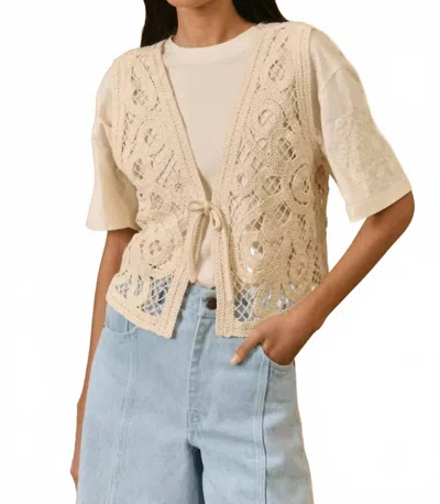 Louise Misha Gloria Vest Top In String In Yellow