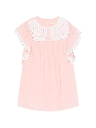 Louise Misha Haida Lace-collar Dress In Pink
