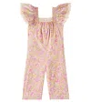 Louise Misha Irene Ruffled Floral Cotton Jumpsuit In Yellow