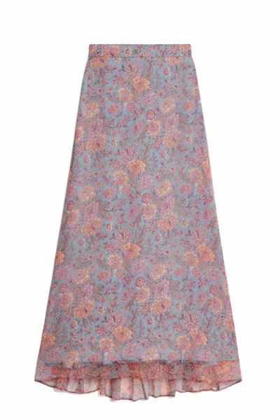 Louise Misha Isabella Skirt - Blue Garden Flowers In Floral In Multi
