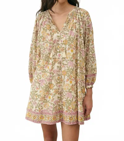Louise Misha Janice Dress In Cream Mimosa Spring In Multi