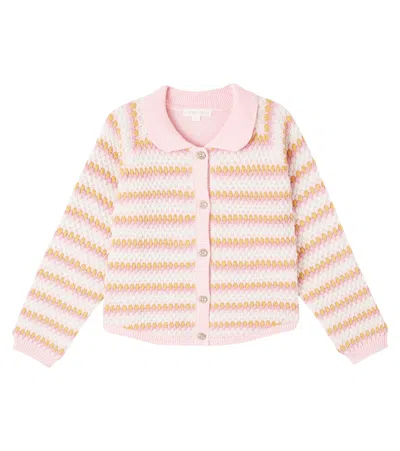 Louise Misha Kids' Khellani Cotton And Wool Cardigan In Multi