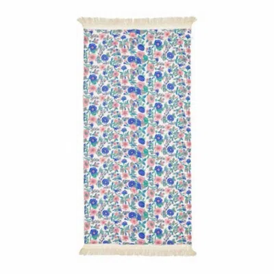 Louise Misha Lana Beach Towel In Blue Summer Meadow