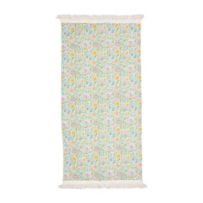 Louise Misha Lana Beach Towel In Water River Flowers In White