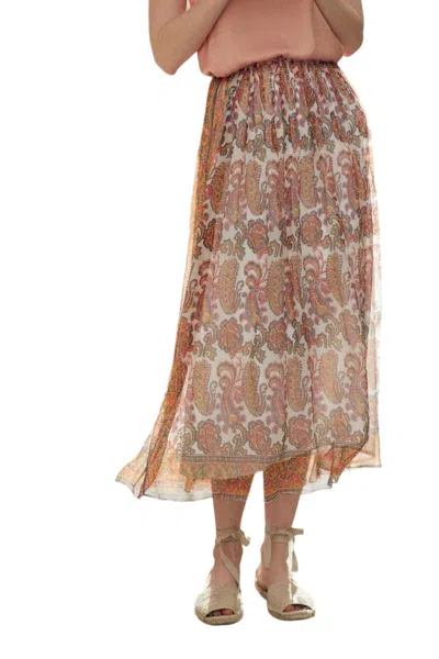Louise Misha Laure Skirt In White Cashmere In Multi