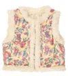 Louise Misha Mackenzie Faux-fur Trimmed Vest In Multicoloured