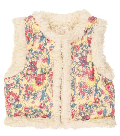 Louise Misha Kids' Mackenzie Faux-fur Trimmed Vest In Multicoloured
