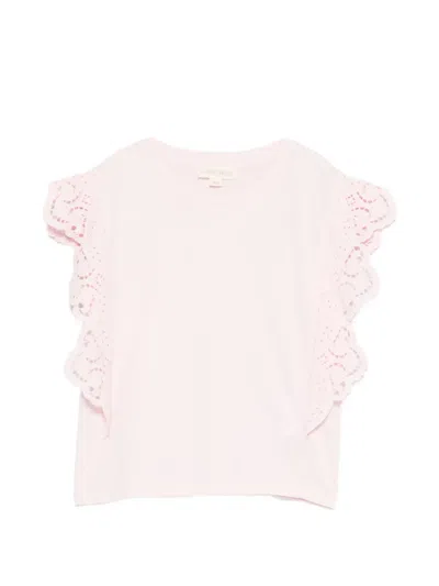 Louise Misha Kids' Malalia Ruffled-trim T-shirt In Pink