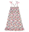 Louise Misha Marceline Floral Cotton Dress In Cream Indian Flowers
