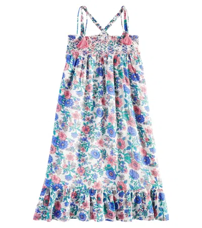 Louise Misha Kids' Marceline Floral Cotton Dress In Multicoloured
