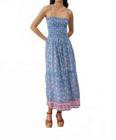 Louise Misha Marciane Dress In Blue Capri Cove In Animal Print
