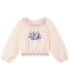 Louise Misha Marinella Cotton And Linen Blouse In Pink