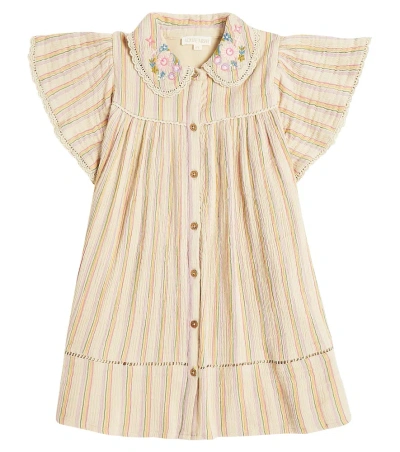 Louise Misha Kids' Marla Striped Cotton Dress In Multicolor
