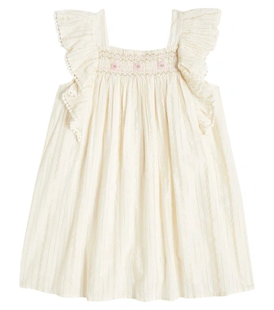 Louise Misha Kids' Martine Cotton-blend Dress In Weiss