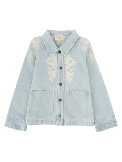 Louise Misha Mini Classic Denim Jacket In Blue