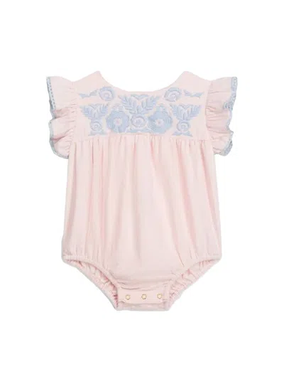Louise Misha Mini Organic Cotton Dress For Girls In Pink