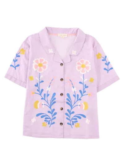 Louise Misha Mini Organic Cotton Shirt For Girls In Multi