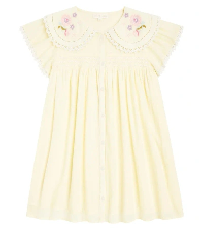 Louise Misha Kids' Nalina Embroidered Cotton Dress In Yellow