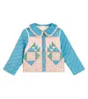 Louise Misha Niagara Quilted Patchwork Cotton Jacket In Blue