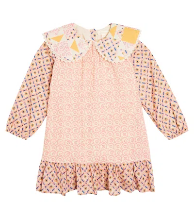Louise Misha Kids' Nour Printed Cotton Dress In Multicoloured