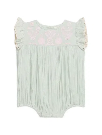 Louise Misha Babies' Nusha Embroidered Ruffled Romper In White