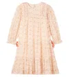 Louise Misha Nyna Ruffle-trimmed Lamé Dress In Orange