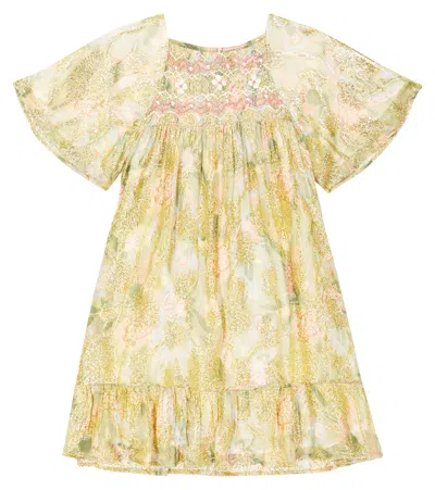 Louise Misha Kids' Olivina Floral Dress In Green