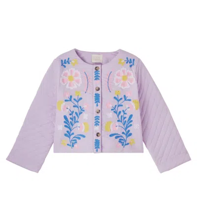 Louise Misha Kids' Orisha Embroidered Cotton Jacket In Pink
