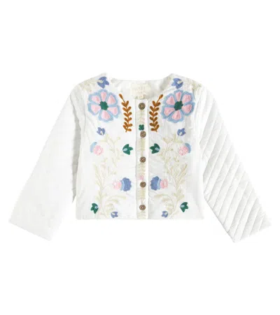 Louise Misha Kids' Bestickte Jacke Orisha Aus Baumwoll-voile In Multicolor