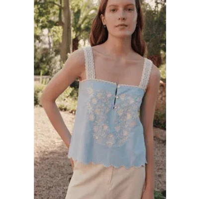 Louise Misha Paradine Light Blue Blouse