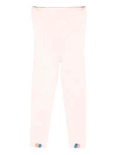 Louise Misha Kids' Pom-pom-detail Leggings In Pink