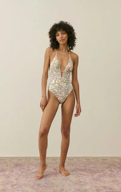 Louise Misha Positano Bathing Suit In White