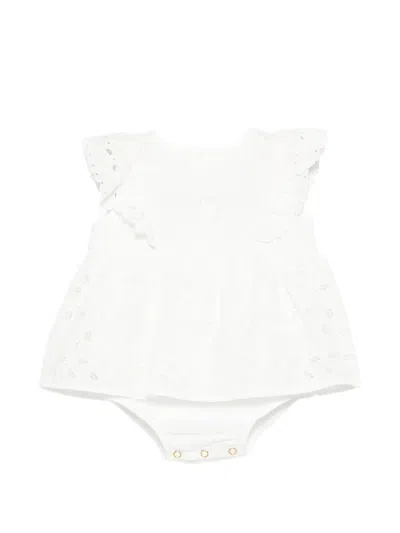 Louise Misha Ruffled Openwork Babywear In White