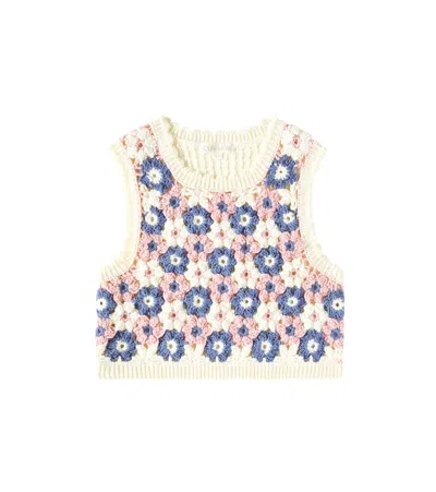 Louise Misha Kids' Rynia Cotton-blend Vest In Pink