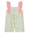 Louise Misha Shalina Floral Playsuit In Water Flower Pink