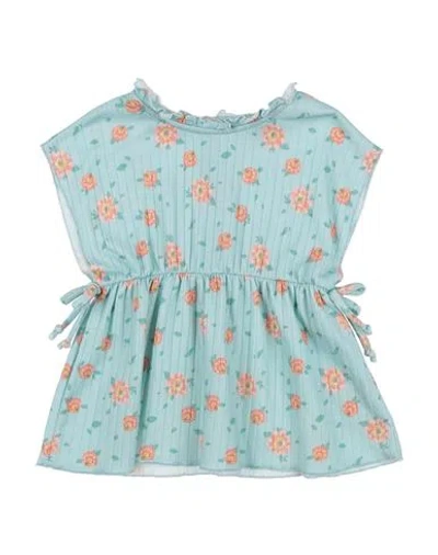 Louise Misha Babies'  Toddler Girl Top Turquoise Size 5 Organic Cotton In Blue