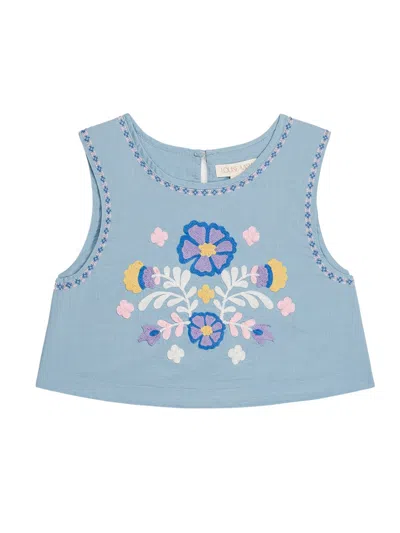 Louise Misha Trendy Mini Camisole For Girls In Blue