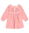 Louise Misha Tulla Embroidered Cotton Dress In Pink