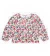 Louise Misha Vally Floral Cotton Blouse In Cream Indian Flowers