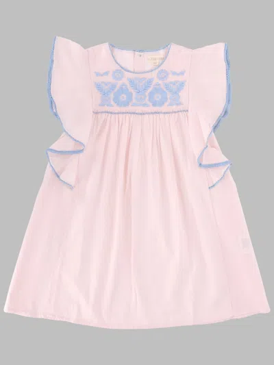 Louise Misha Vestito Con Ricamo In Pink