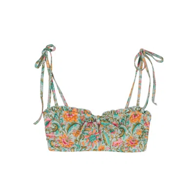 Louise Misha Women's Bayi Bikini Top In Water River Flowers In Multi