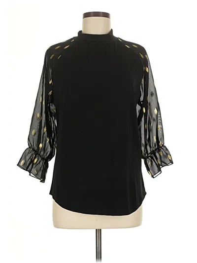 Pre-owned Louise Paris 3/4 Sleeve Blouse In Black