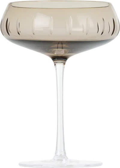 Louise Roe Brown Single Cut Champagne Coupe